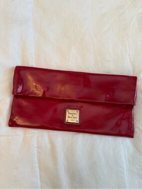 Dooney & Bourke Red Patent Fold-Over Clutch Wristlet